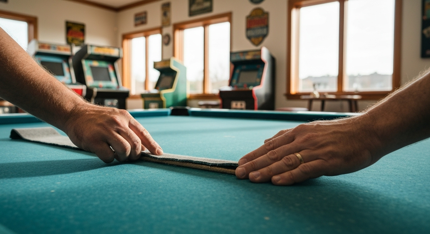 Repairing pool table felt