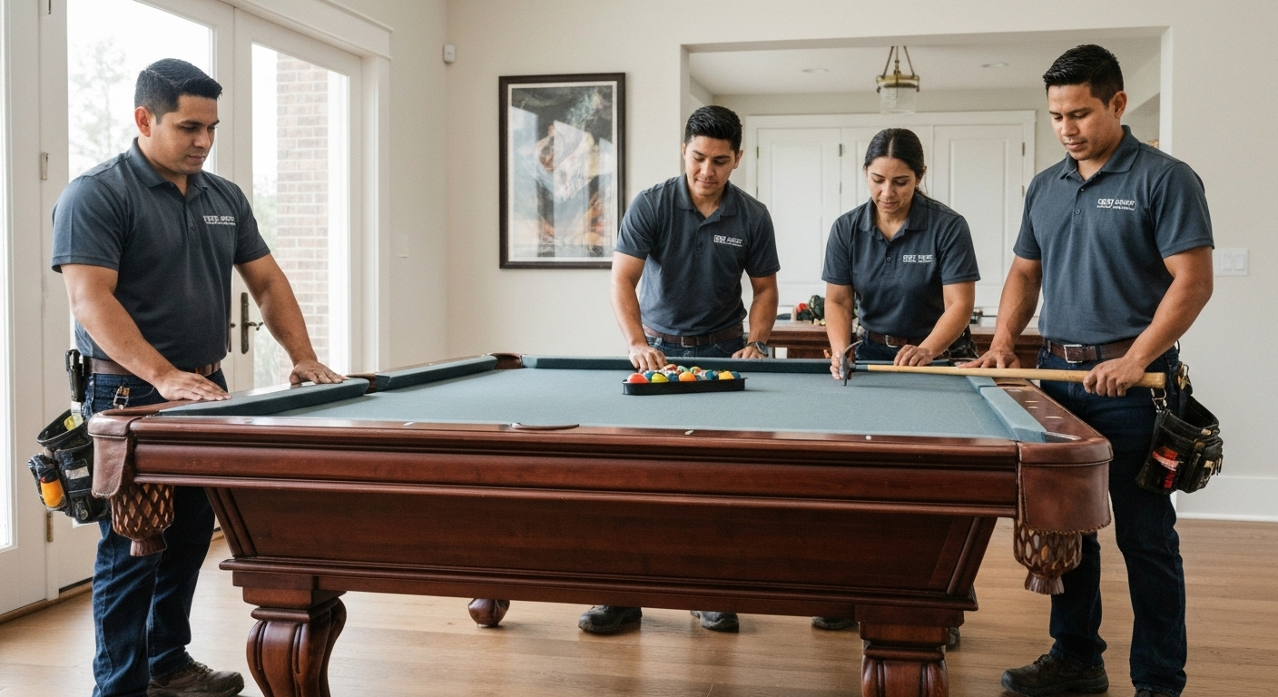 Professional pool table installation