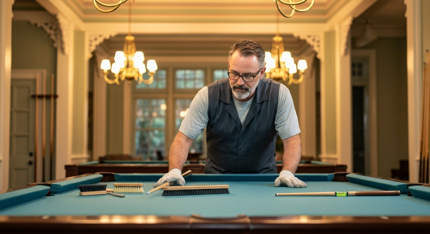 Expert maintains pool table Charleston