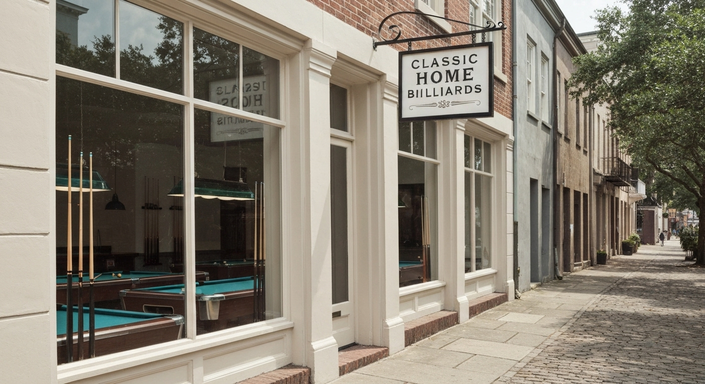 Billiards store exterior Charleston