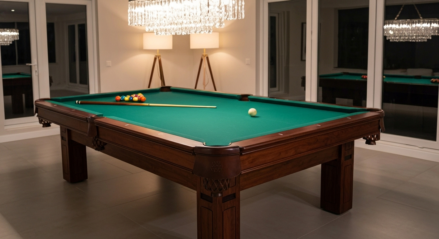 Premium pool table in elegant room