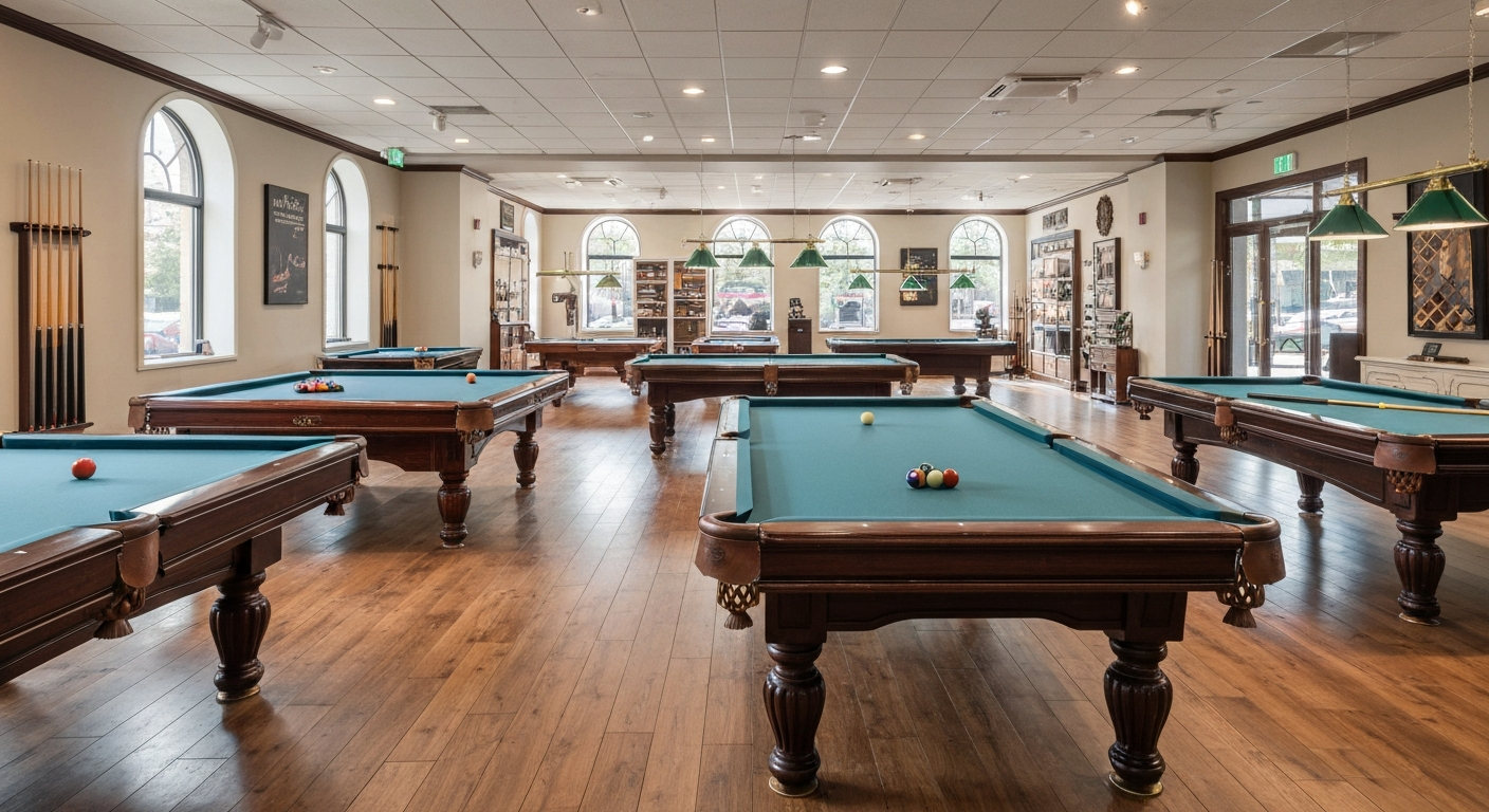 Charlotte pool table showroom