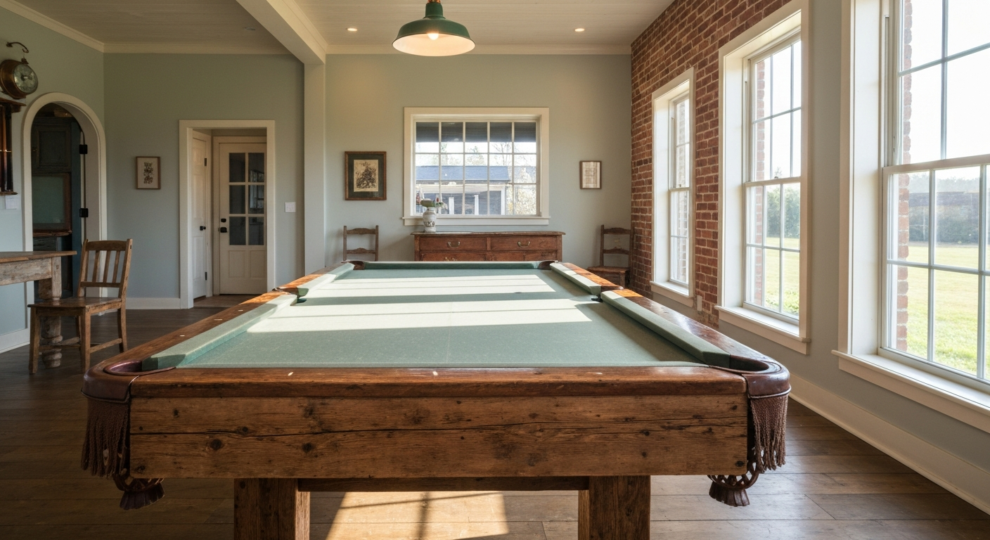 Rustic farmhouse pool table