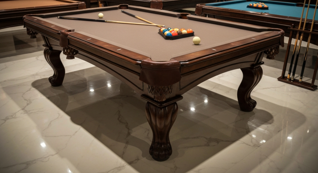 Luxury pool table in showroom