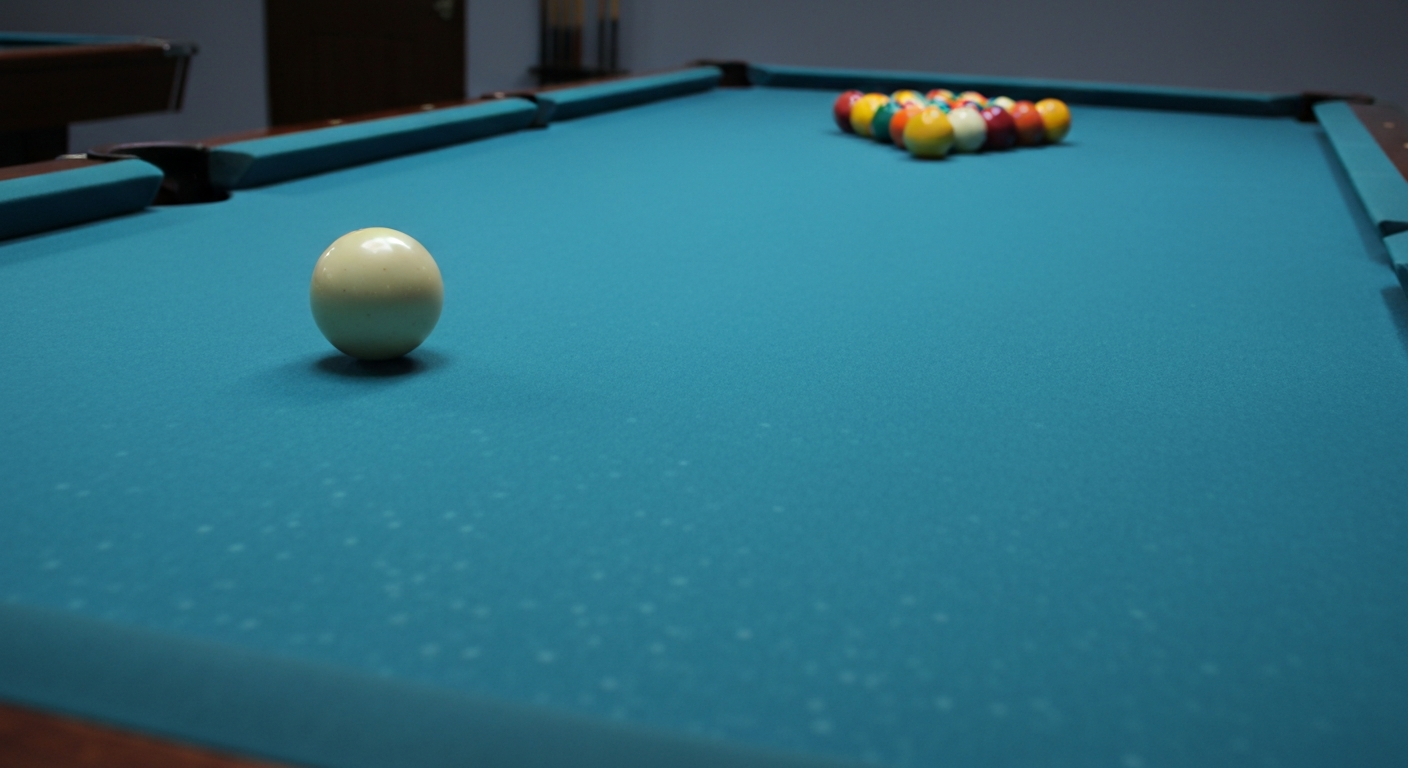 Evenly lit pool table surface