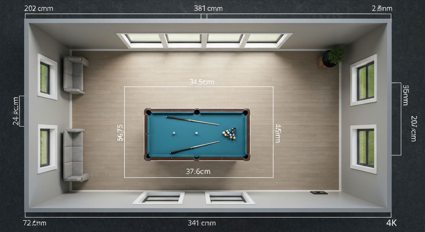 Minimum room size for pool table
