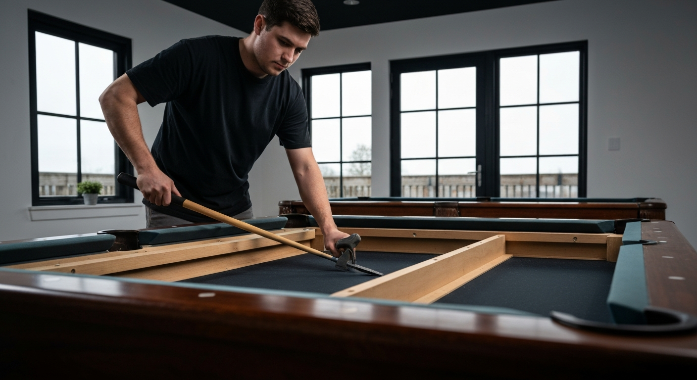Mover disassembling pool table